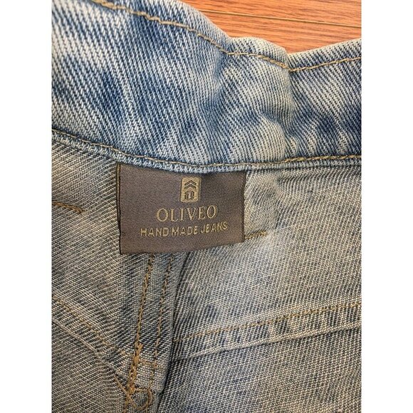 Oliveo MYOJ Womens Jeans Handmade 29W x 33L Ultra Low Rise Straight Leg READ - Picture 5 of 14